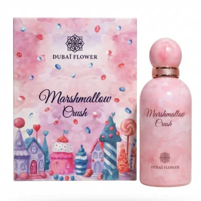 Marshmallow Crush Dubai Flower extrait de parfum 100ml flacon rose parfum gourmand fruité fraise framboise citron guimauve musc