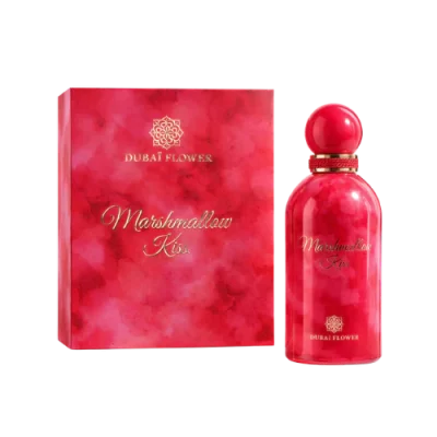 Marshmallow Kiss Dubai Flower extrait de parfum 100ml flacon rouge parfum fruité ananas mandarine vanille ambre musc