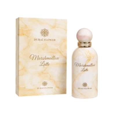 Marshmallow Latte Dubai Flower extrait de parfum 100ml flacon gourmand lacté vanille café musc blanc parfum crémeux