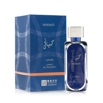 hayaati al maleky eau de parfum lattafa 100ml flacon parfum cuir fruité