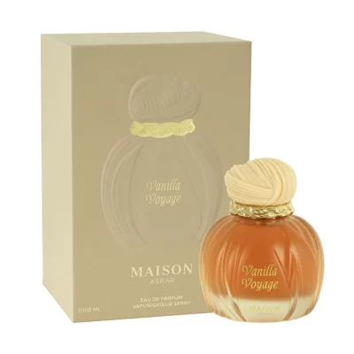 vanilla voyage maison asrar eau de parfum 100ml parfum vanille gourmand flacon beige