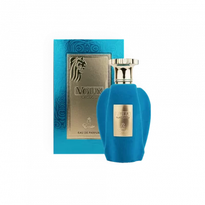 Parfum Voux Turquoise Paris Corner avec notes d’agrumes, fruits et vanille, fragrance fraîche, fruitée et lumineuse.